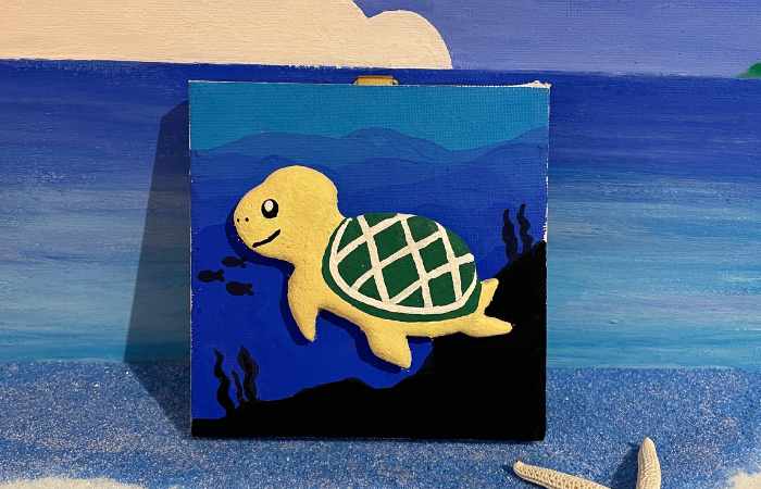 キャンバスボード絵付け