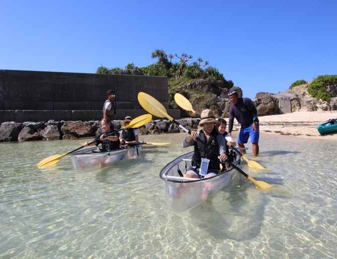 ＜古宇利島＞ クリアーカヤック