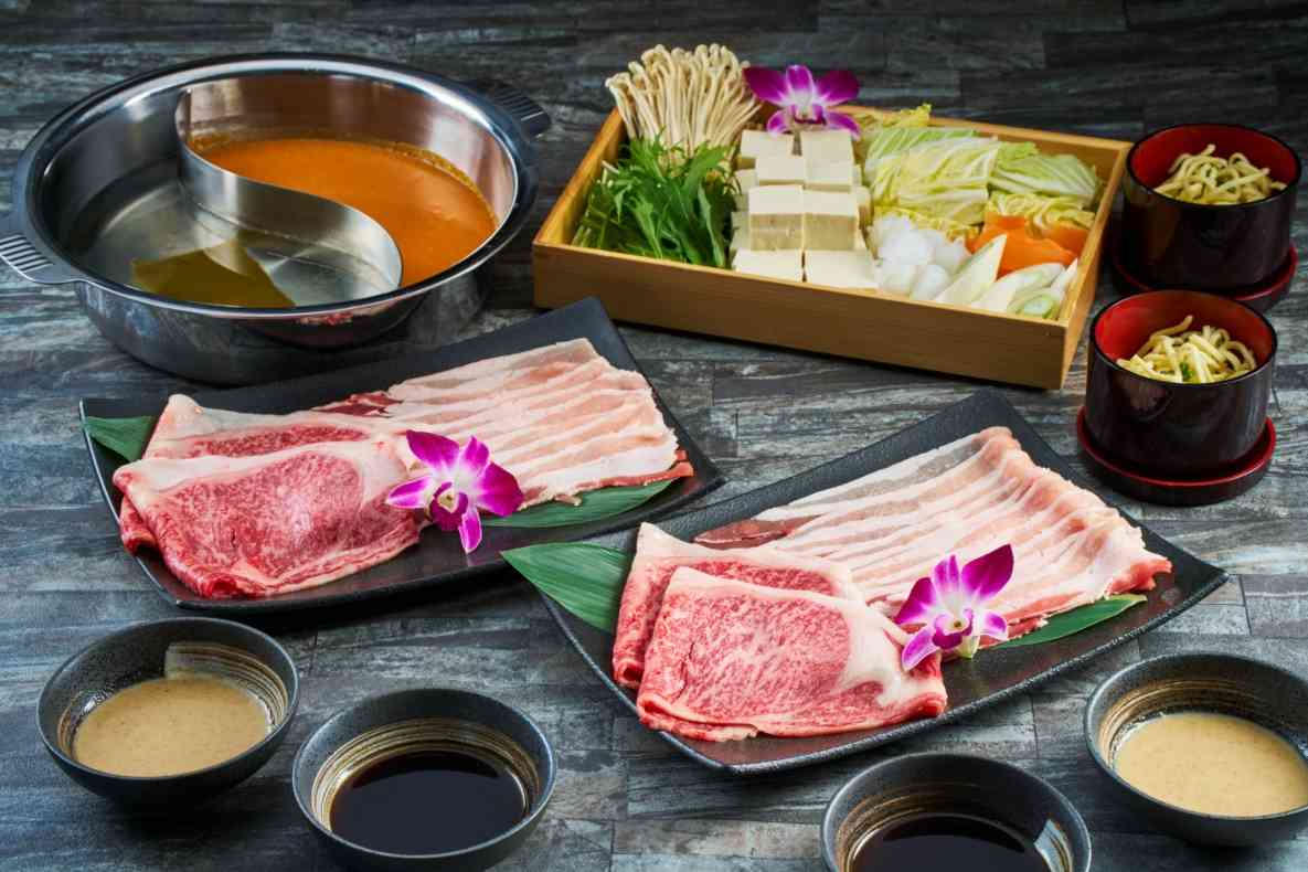 【1日5組限定】「あぐー豚と県産和牛のしゃぶしゃぶコース」 